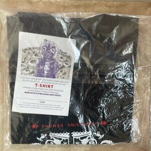 NWT Demons" T-shirt Matt Stikker Lurking Class; pullover black crewneck; size S